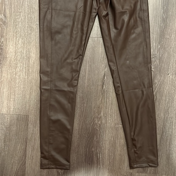 NWT Aerie Faux Leather Brown Jumpsuit Size Small - Picture 2 of 7